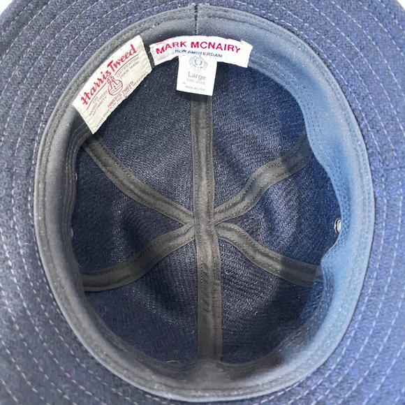 Blue Wool Bucket Hat - Harris Tweed x Mark McNairy - Picture 7 of 10